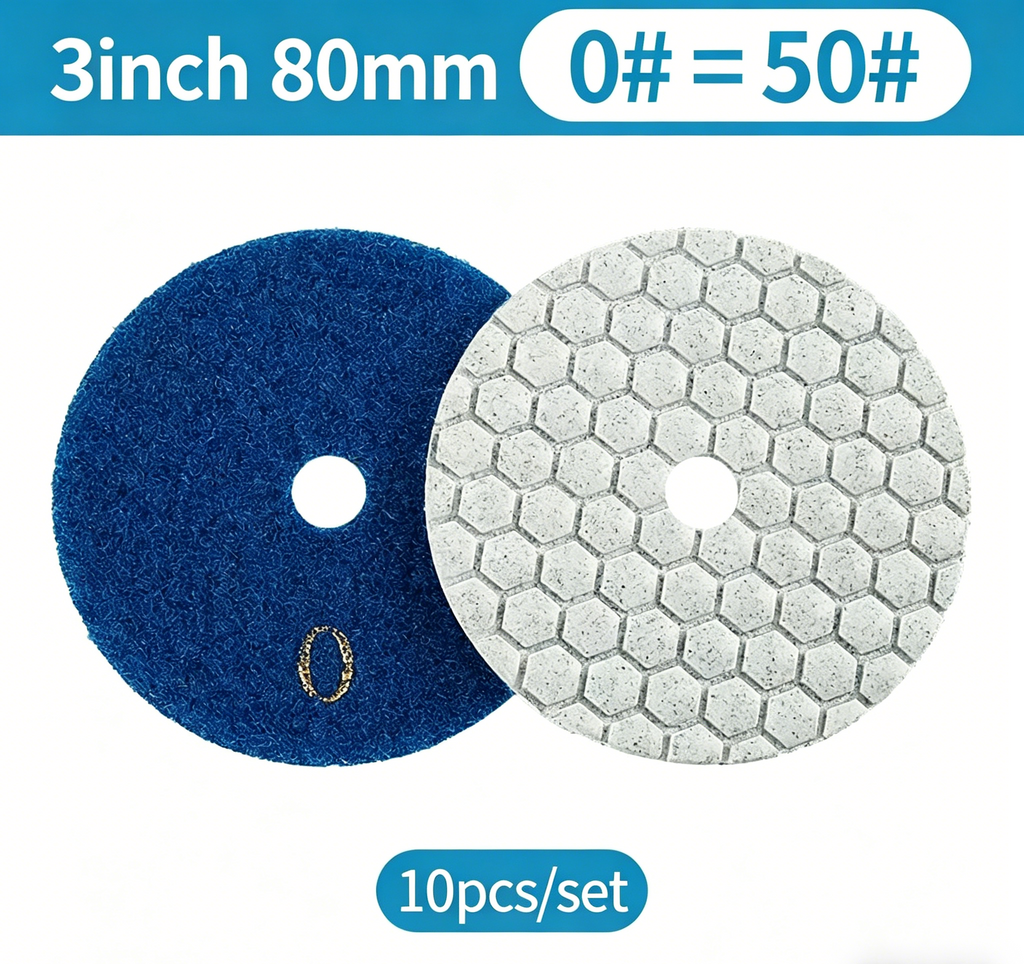 7-Step Dry Diamond Polishing Pads for Stone