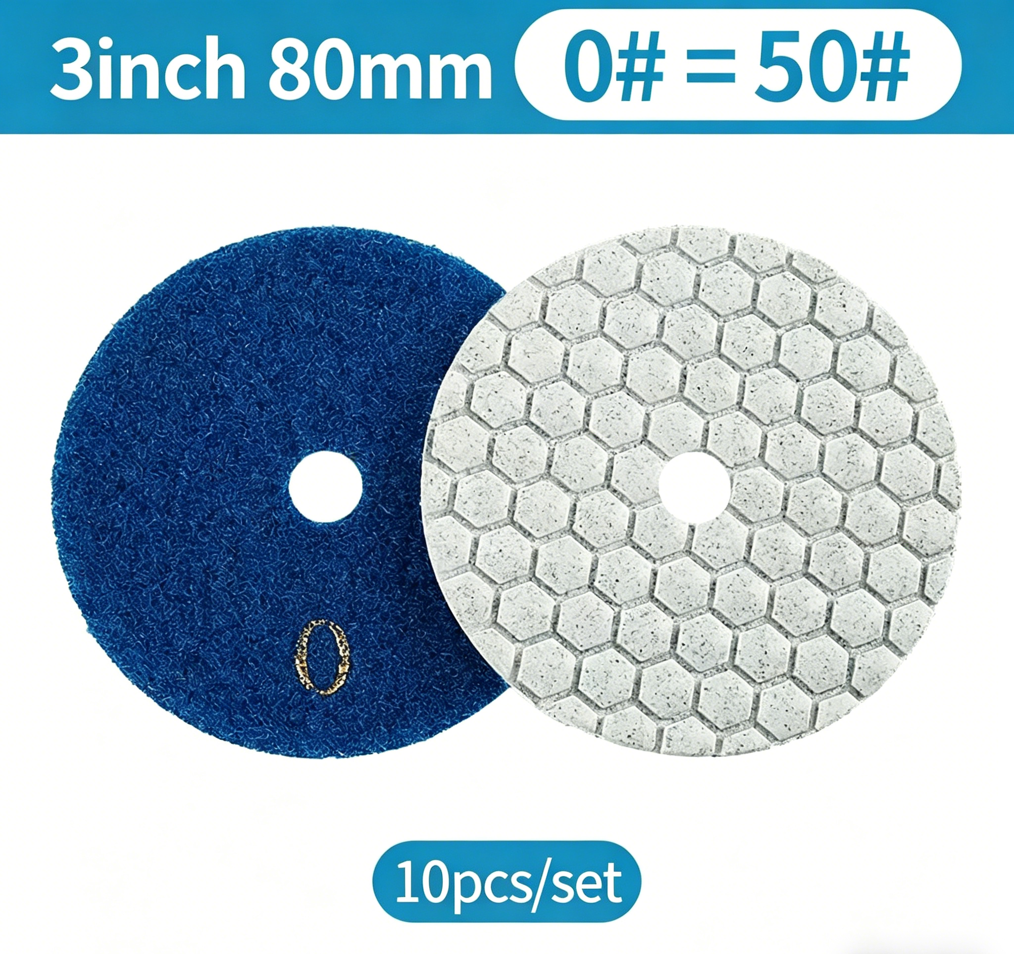 7-Step Dry Diamond Polishing Pads for Stone