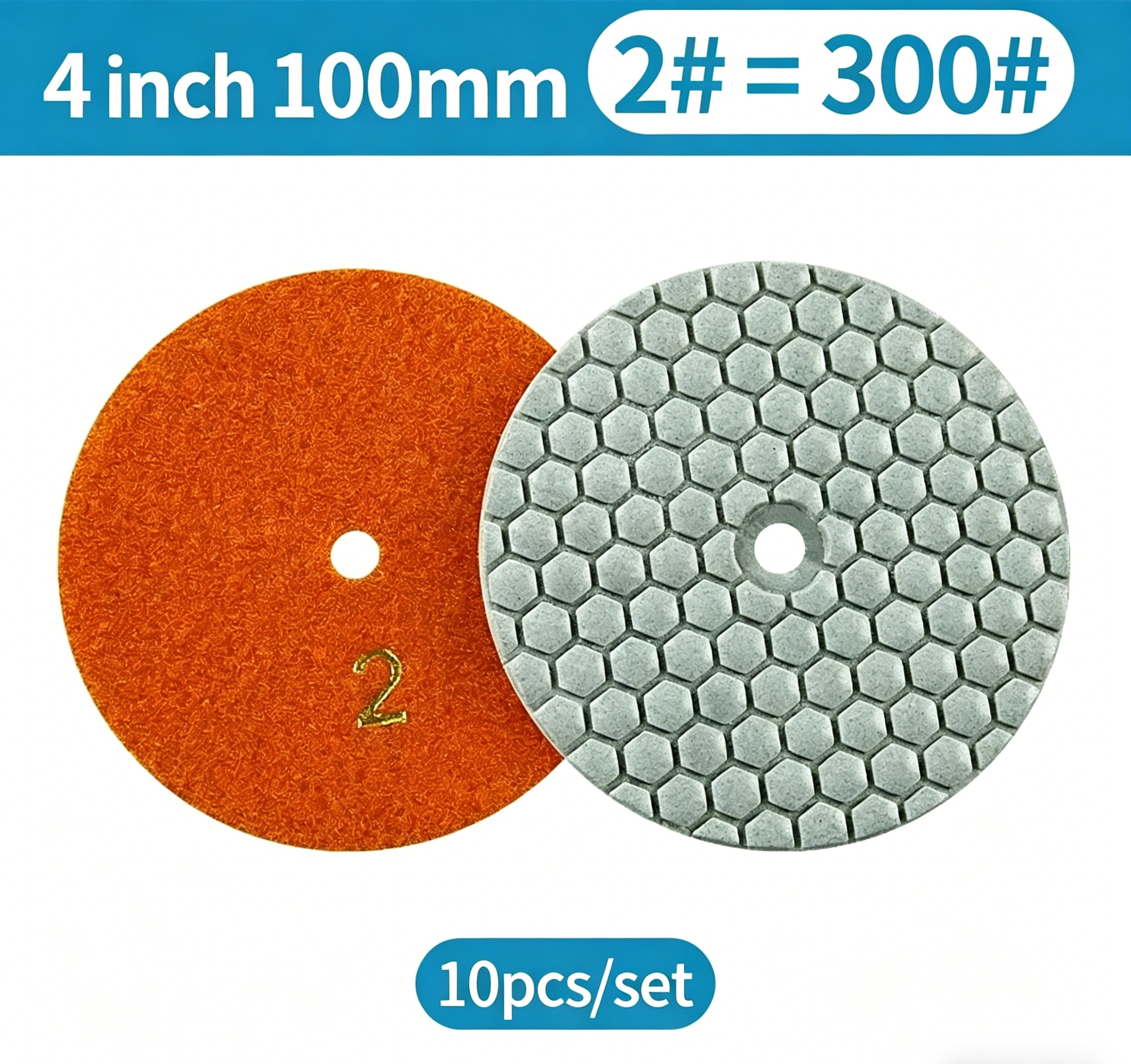 7-Step Dry Diamond Polishing Pads for Stone