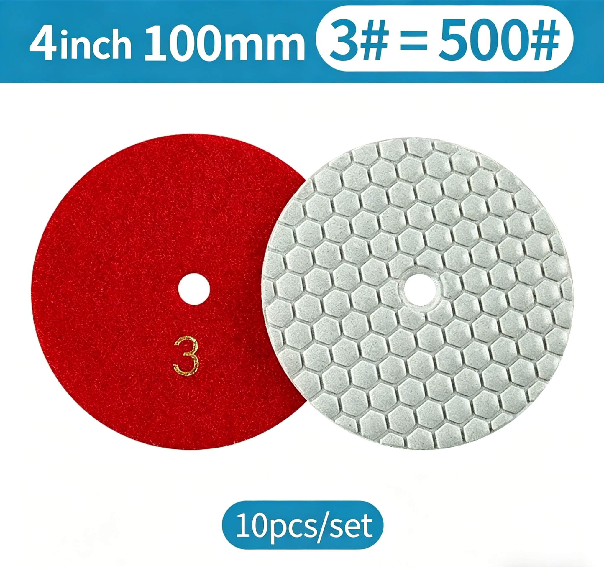 7-Step Dry Diamond Polishing Pads for Stone