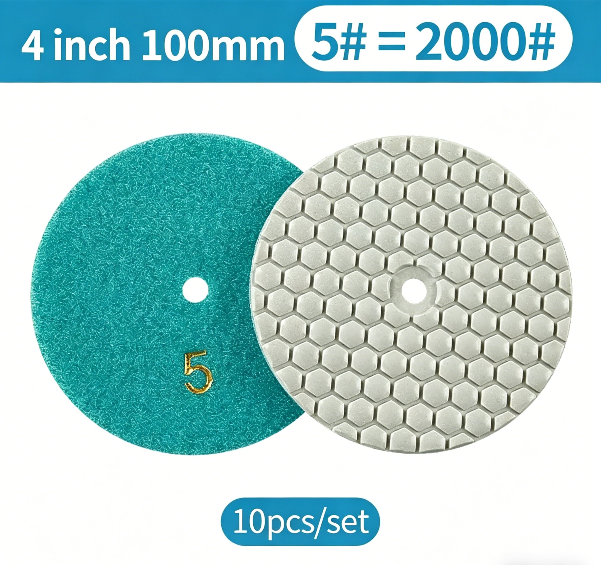 7-Step Dry Diamond Polishing Pads for Stone