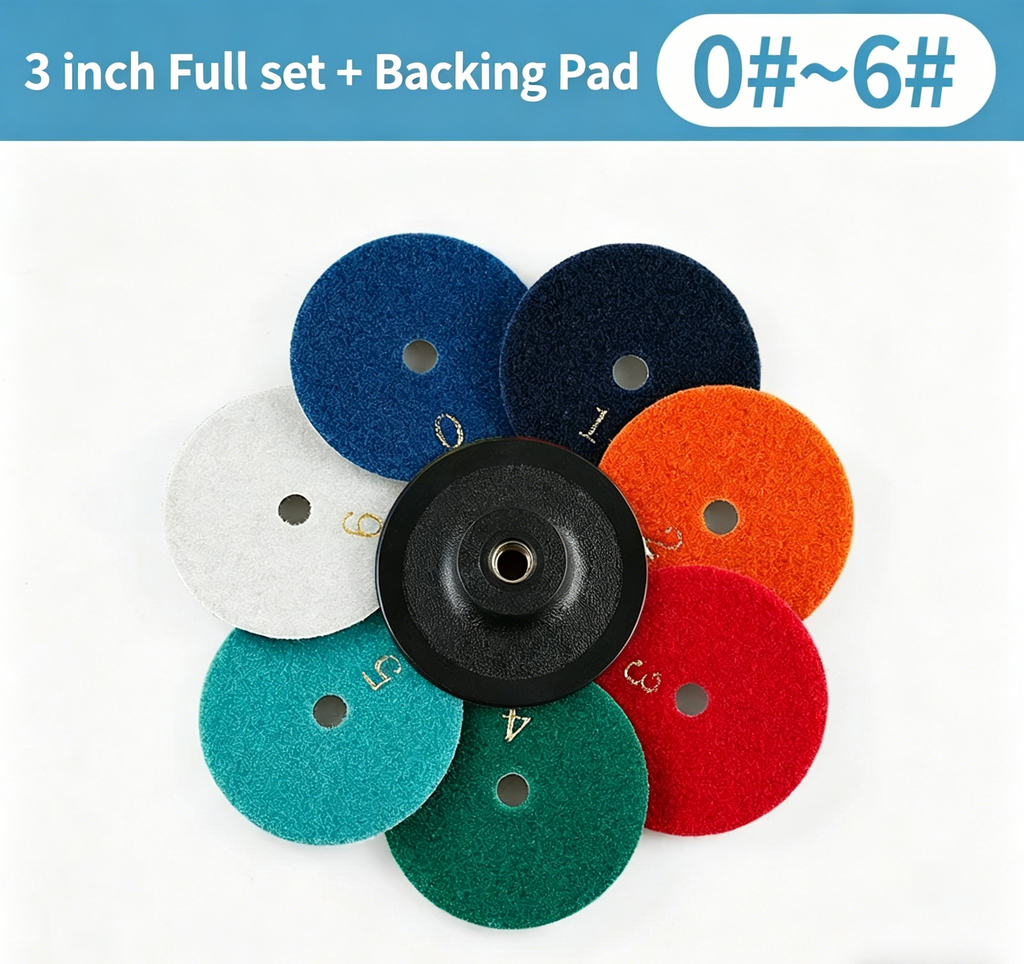 7-Step Dry Diamond Polishing Pads for Stone