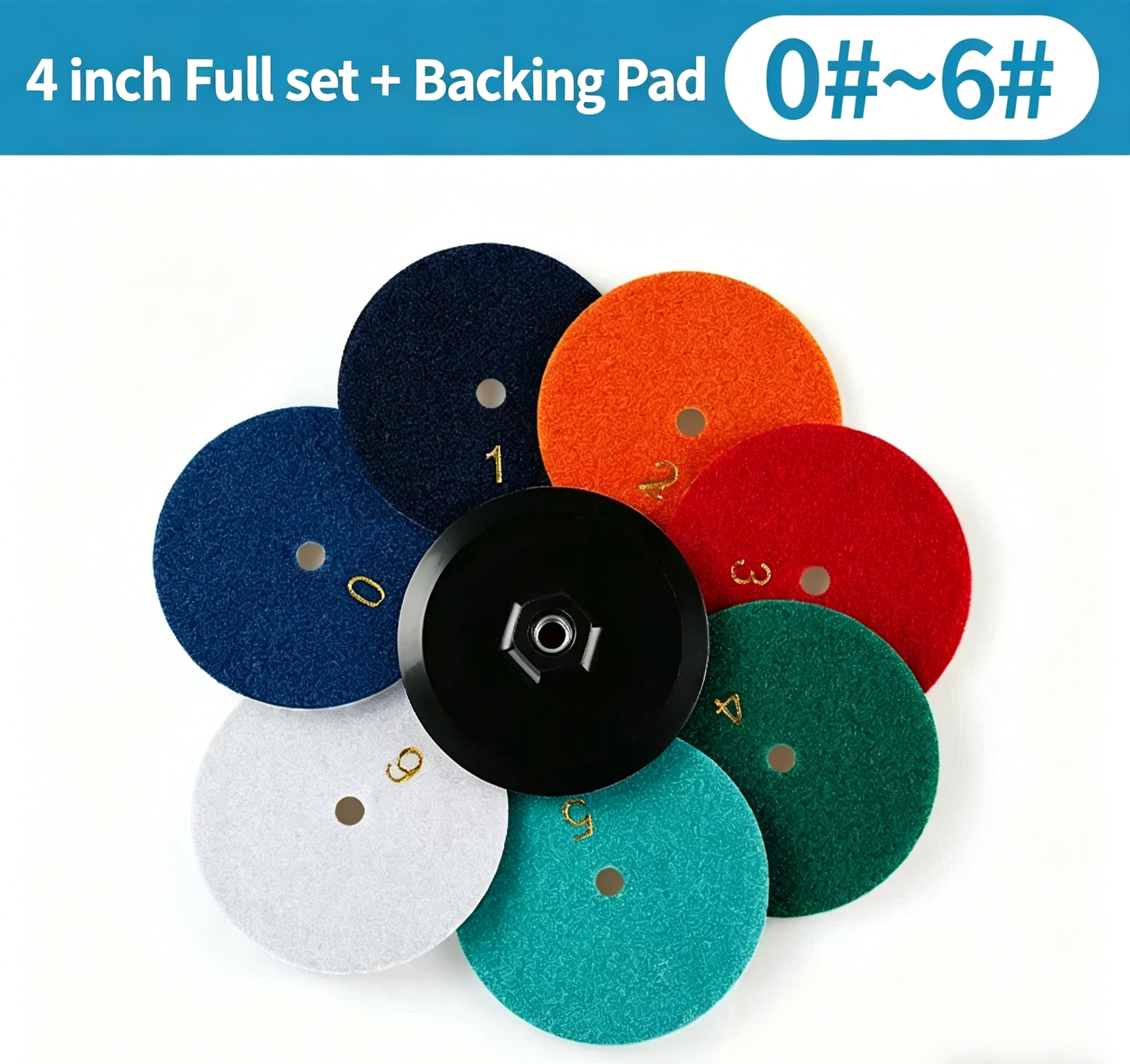 7-Step Dry Diamond Polishing Pads for Stone