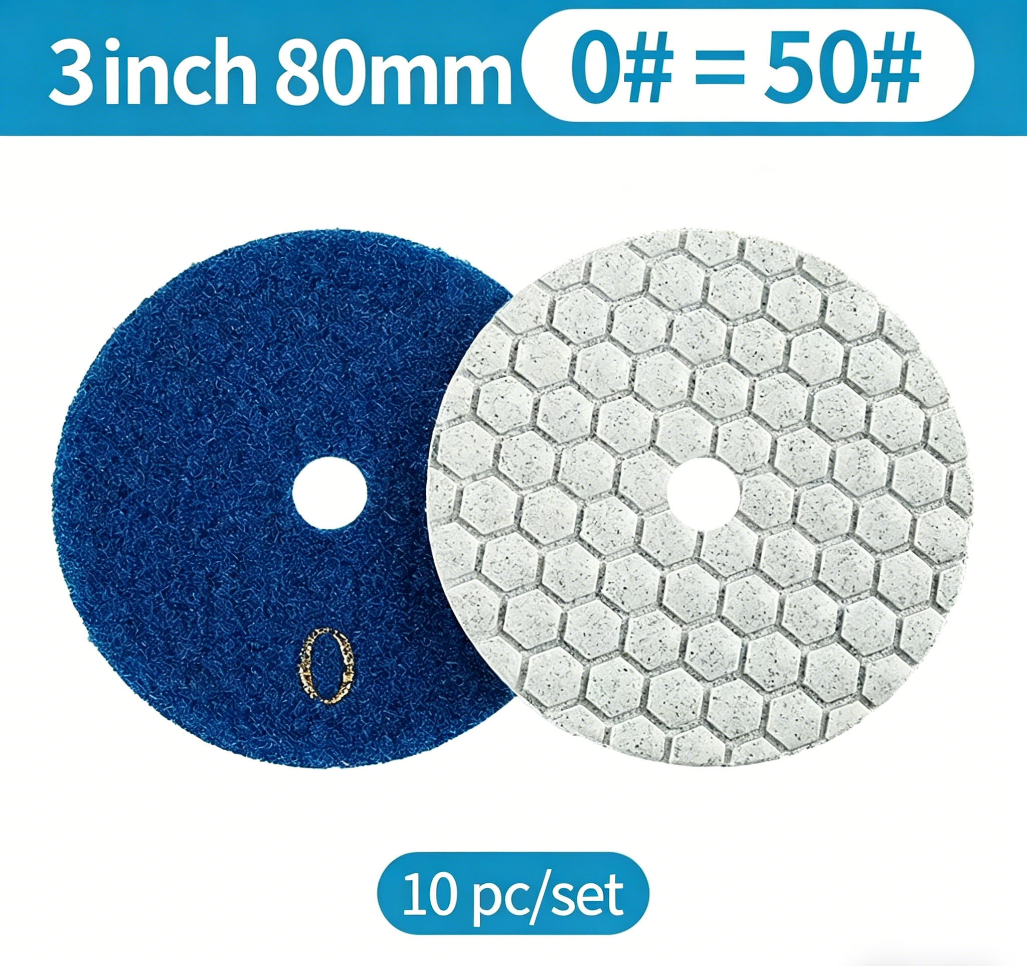 7-Step Dry Diamond Polishing Pads for Stone