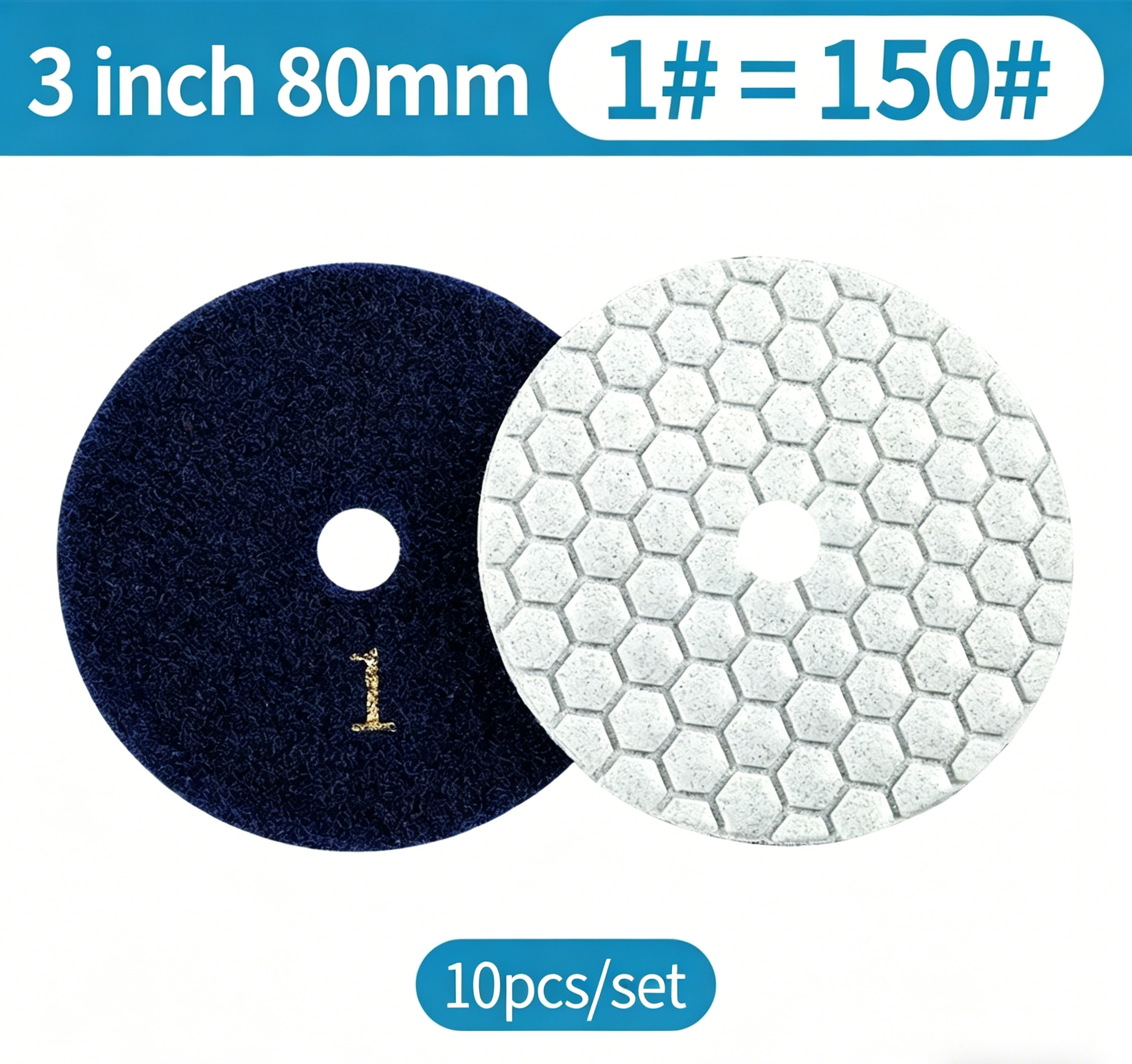 7-Step Dry Diamond Polishing Pads for Stone