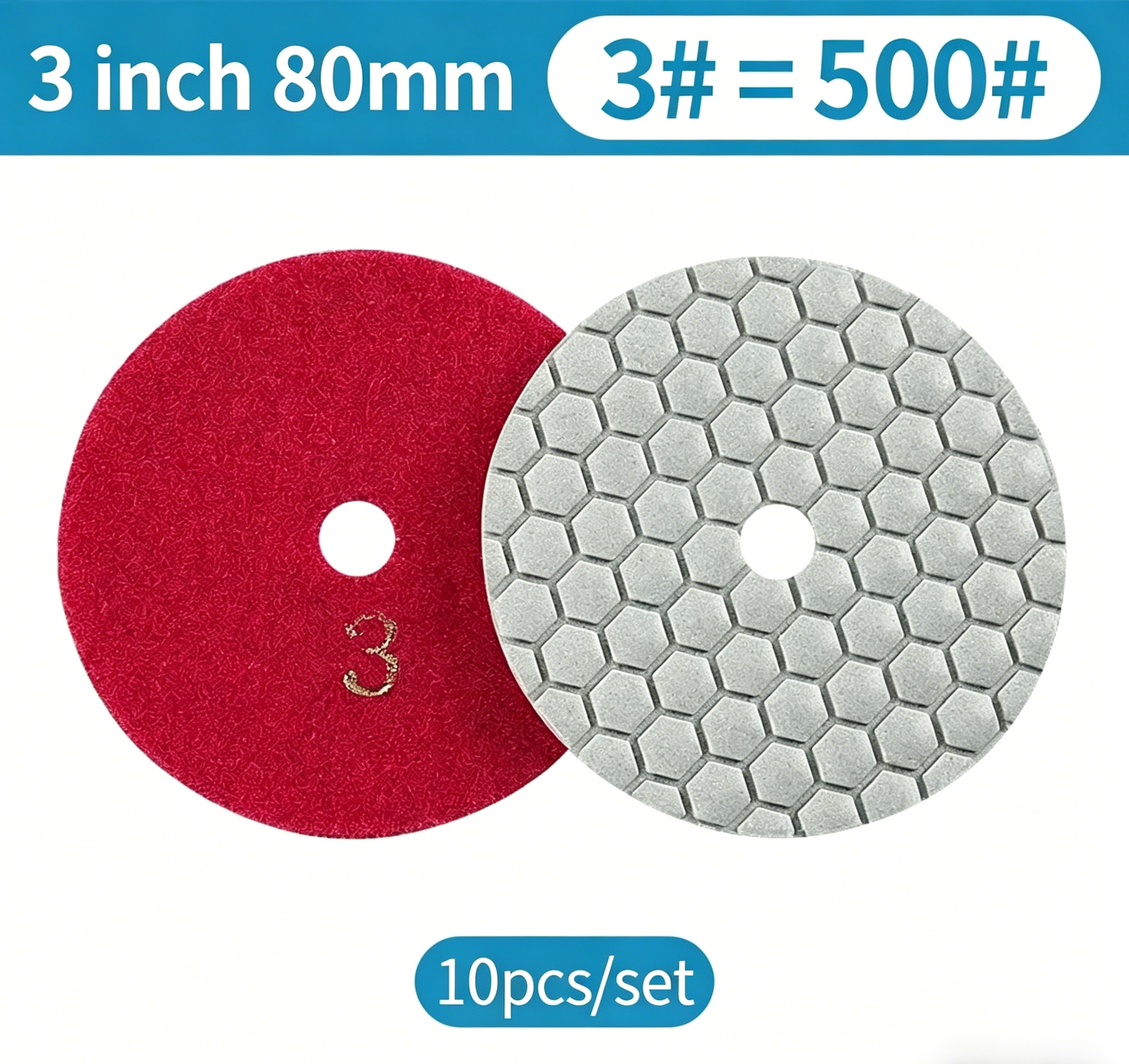 7-Step Dry Diamond Polishing Pads for Stone