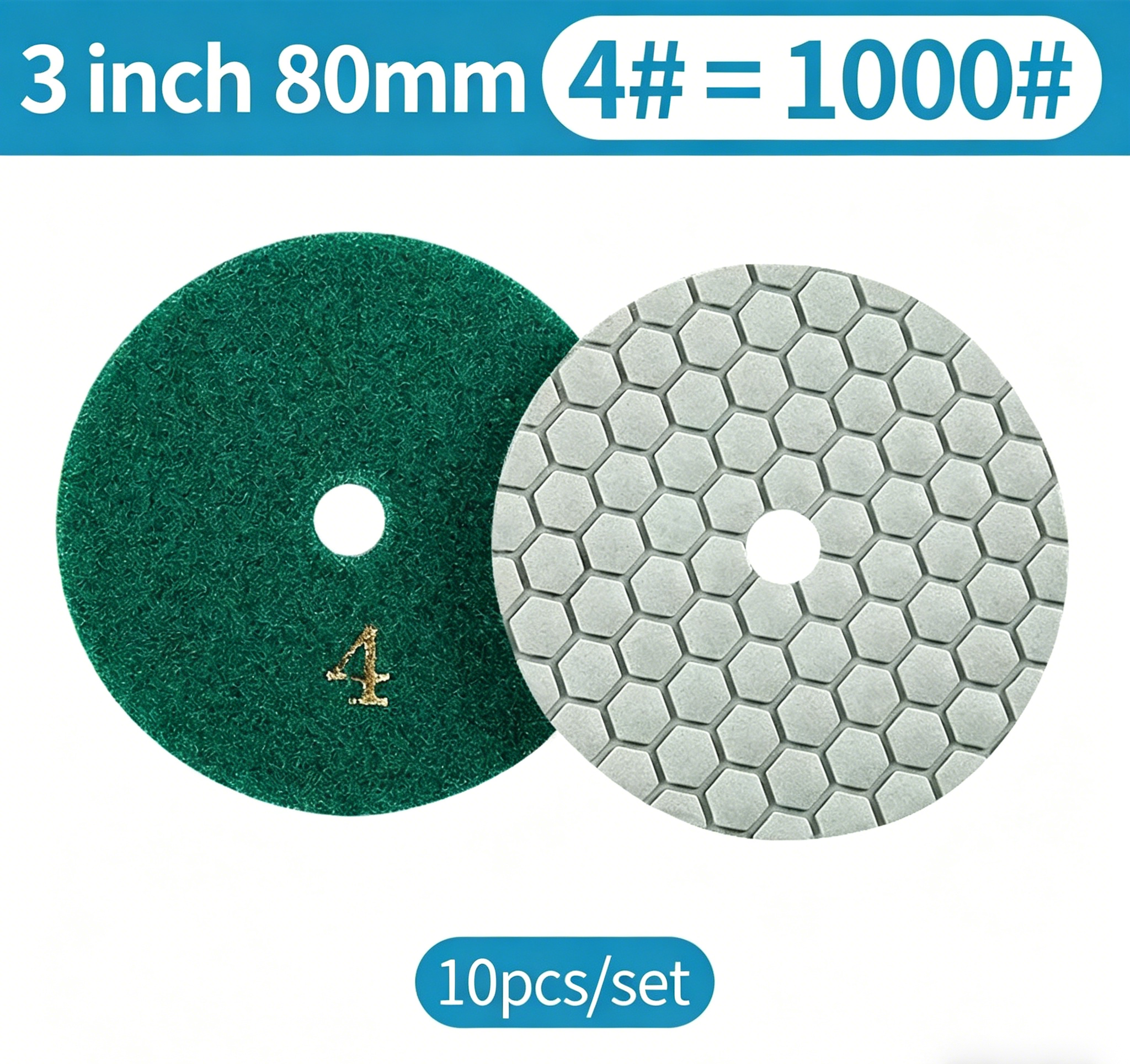 7-Step Dry Diamond Polishing Pads for Stone