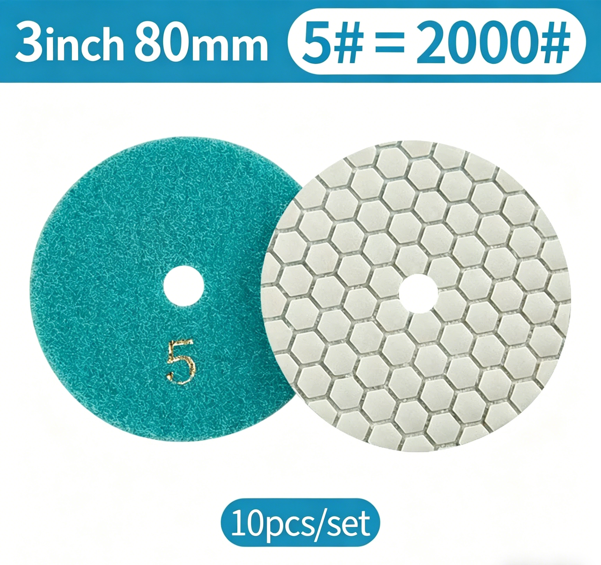7-Step Dry Diamond Polishing Pads for Stone