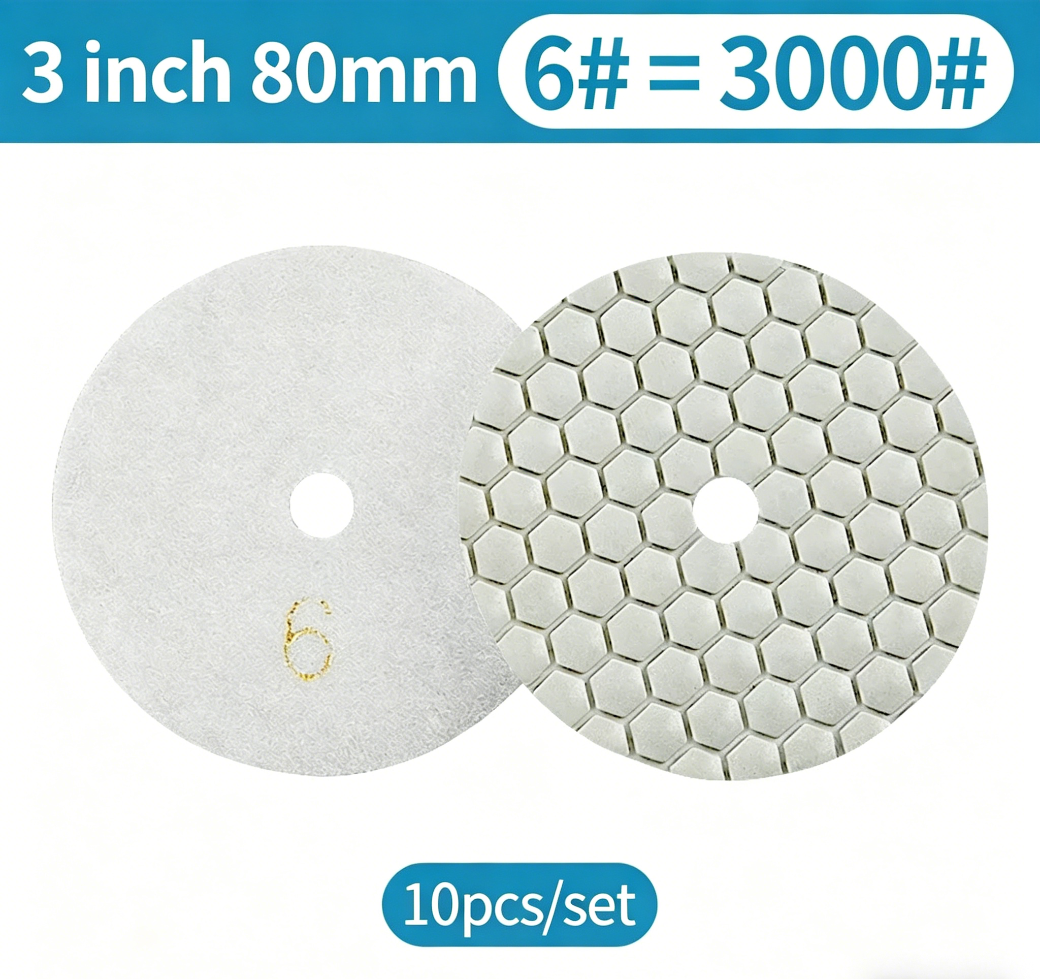 7-Step Dry Diamond Polishing Pads for Stone