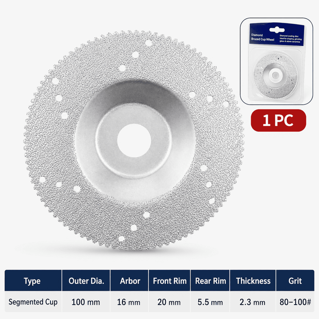 Brazed Diamond Grinding Cup Wheel for Stone Fabrication