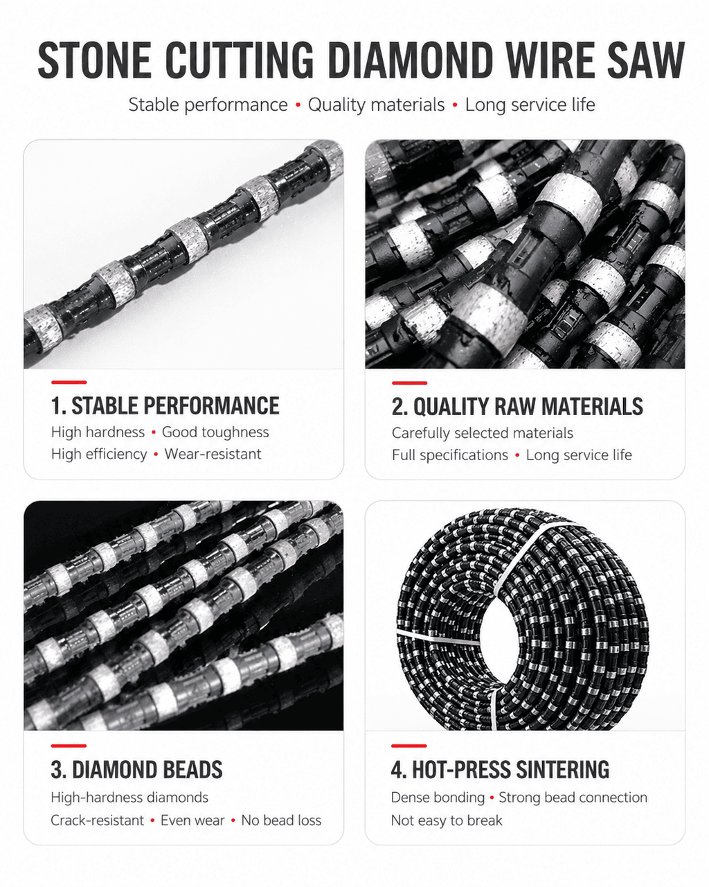 Diamond Wire Saw for Quarrying & Stone Cutting