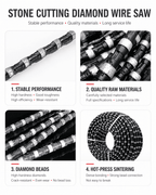 Diamond Wire Saw for Quarrying & Stone Cutting