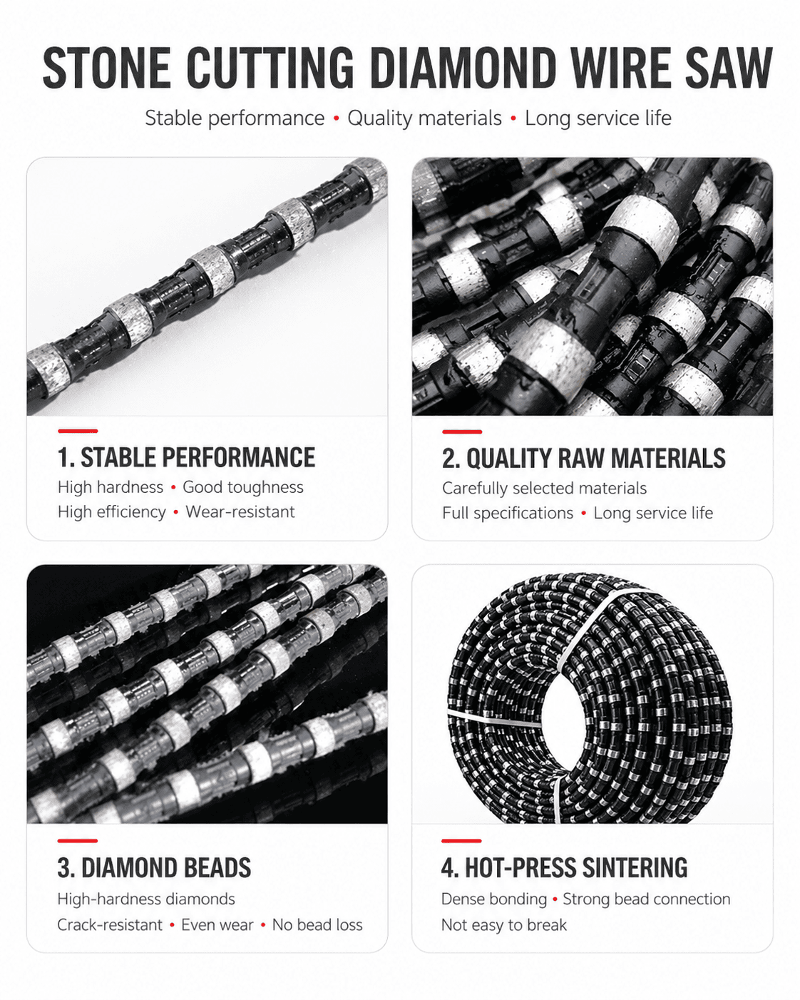Diamond Wire Saw for Quarrying & Stone Cutting