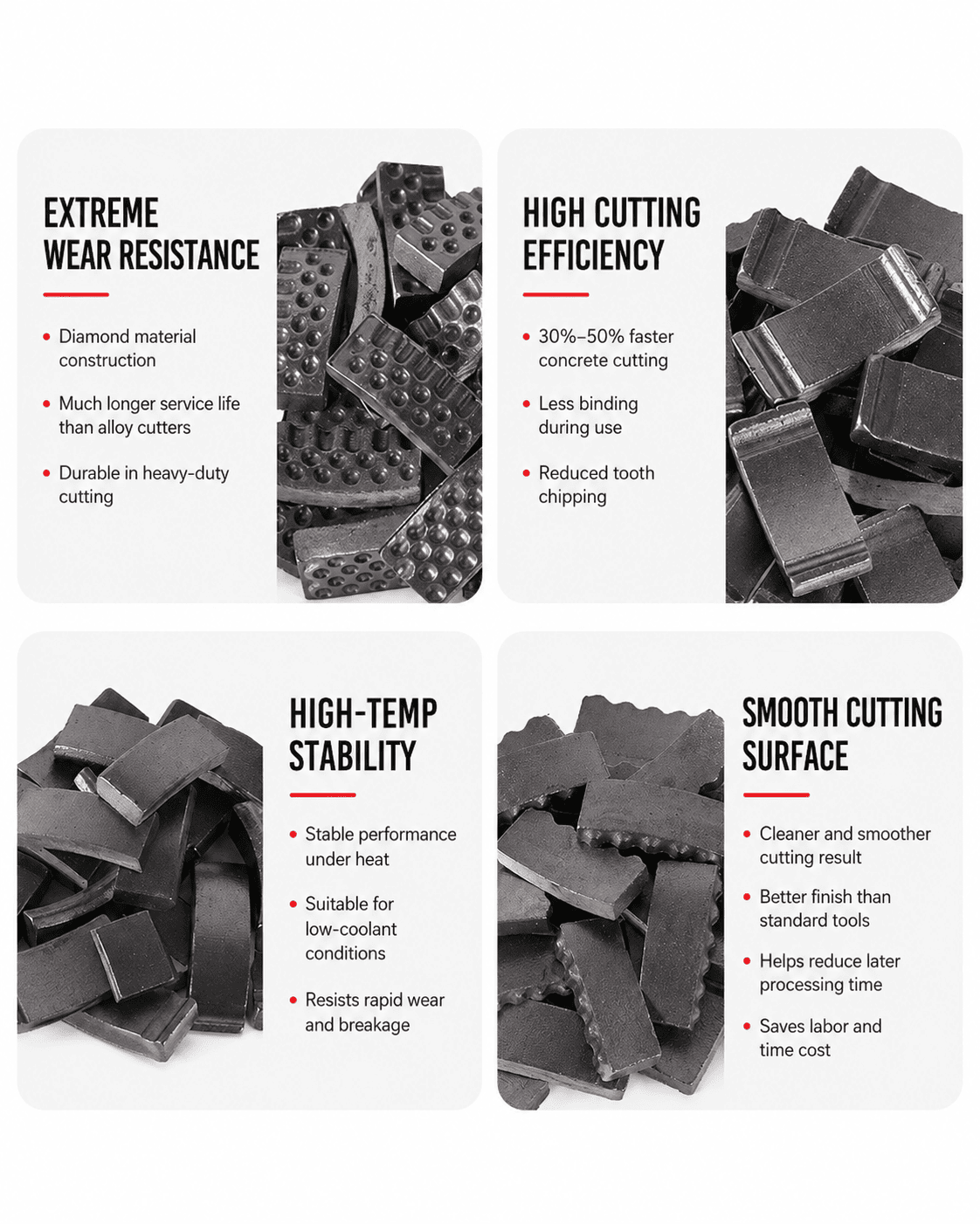 Turbo Diamond Drill Segments for Core Bits