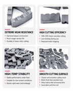 Wave Diamond Drill Segments for Core Drill Bits