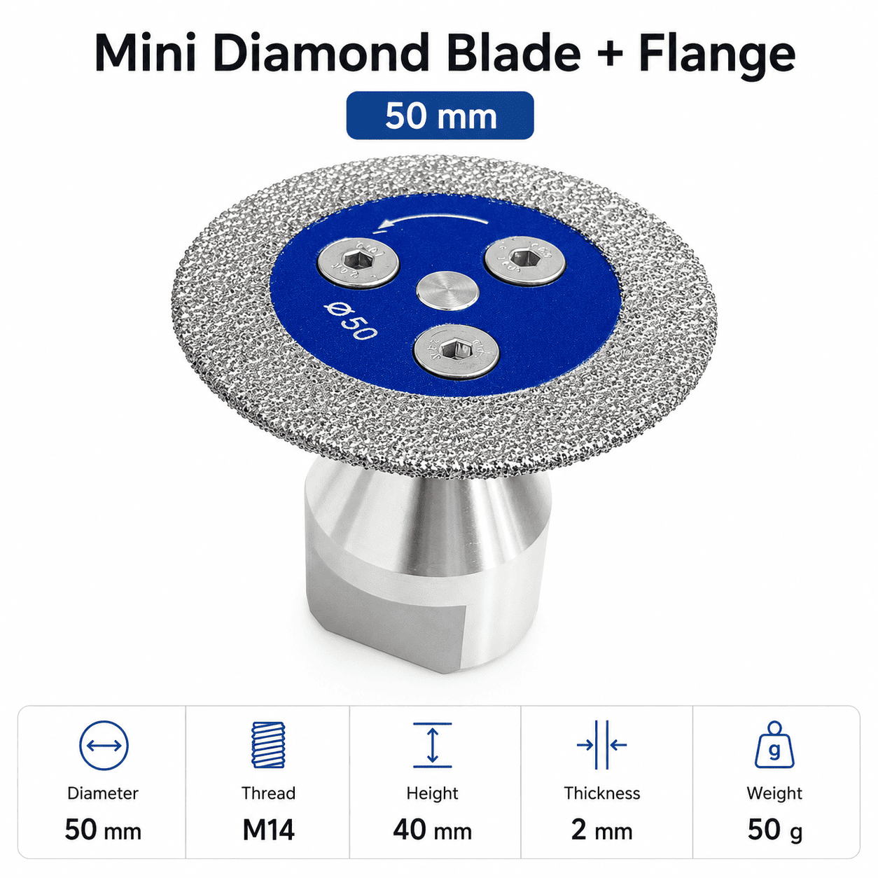 M14 Brazed Diamond Mini Cutting Blade for Tile & Stone
