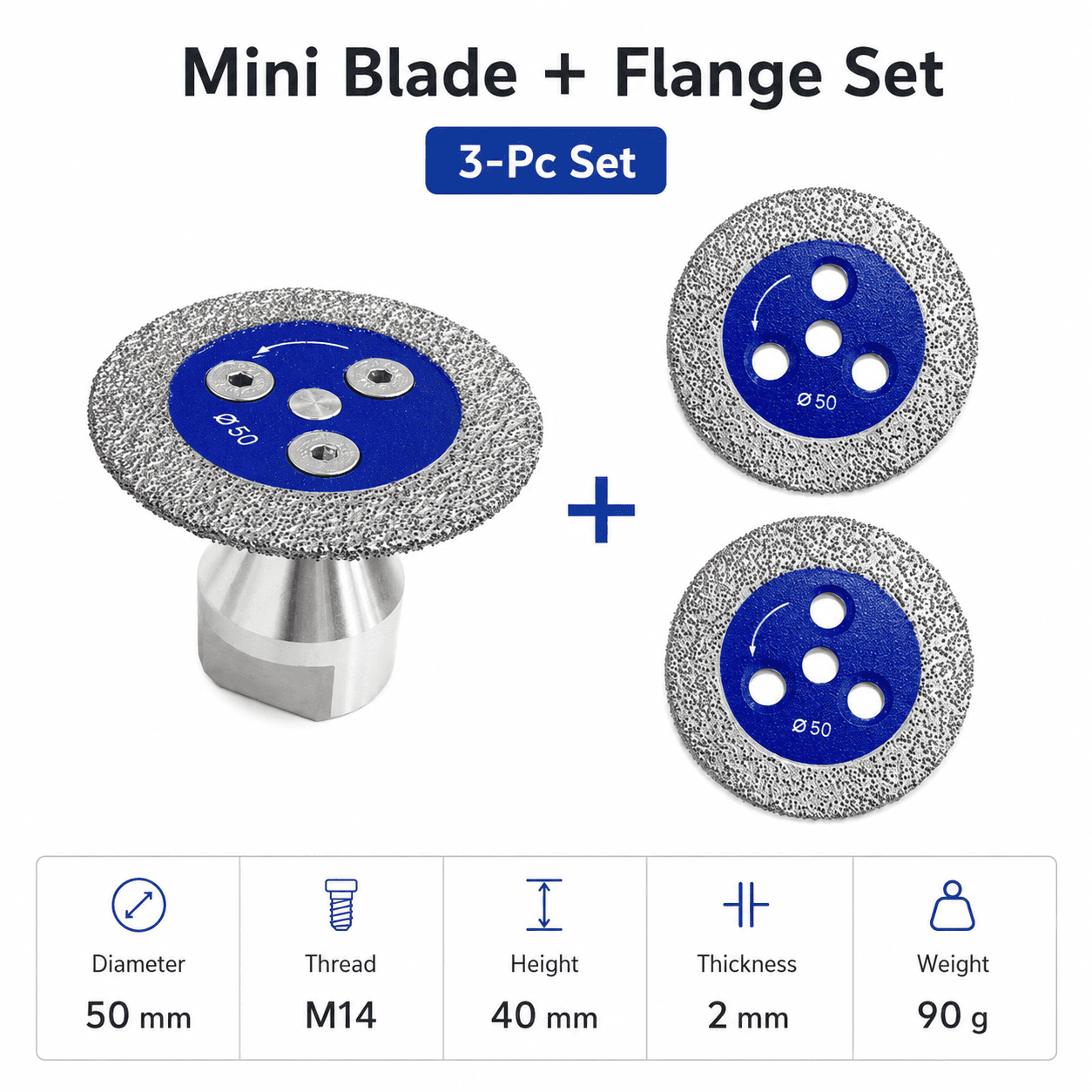 M14 Brazed Diamond Mini Cutting Blade for Tile & Stone