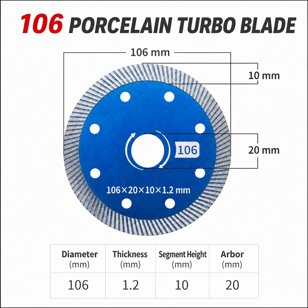 Ultra-Thin Diamond Tile Saw Blade for Porcelain & Ceramic