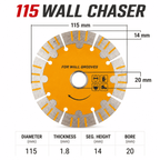 Diamond Wall Chaser Saw Blade for Concrete Grooving